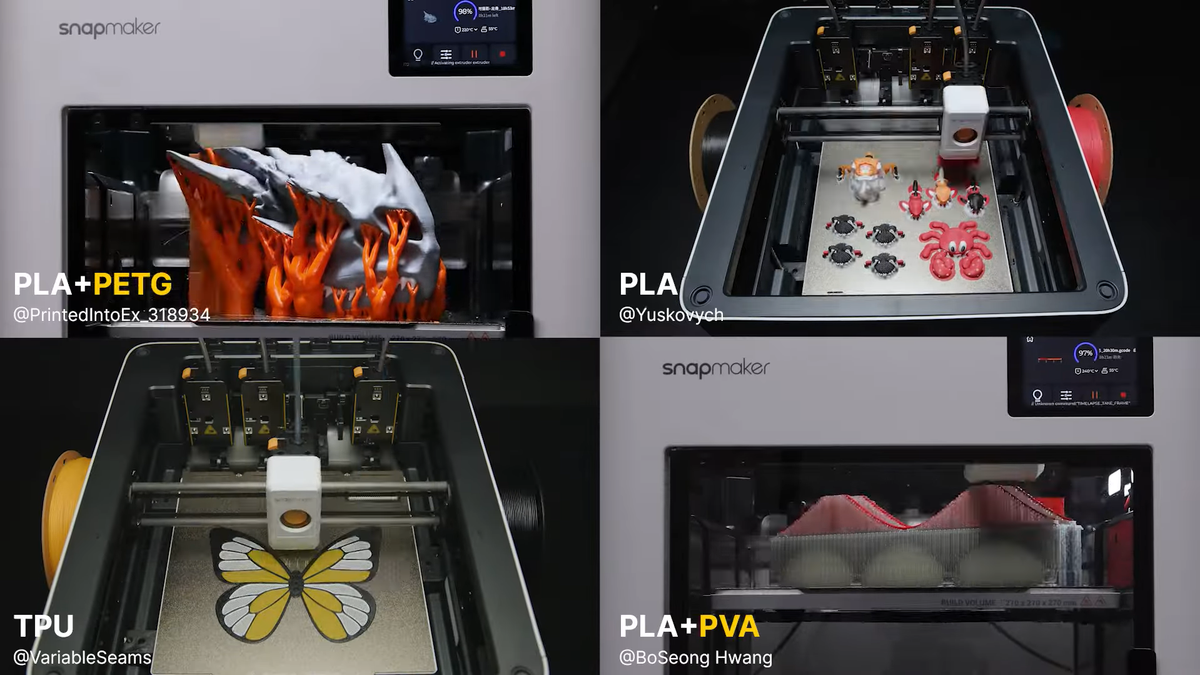 FDM tool changer 3D printer capable multi-color and multi-material 3D printing